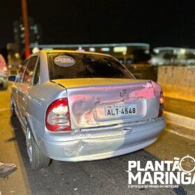 Fotos de Motociclista sobrevive após ser prensado entre dois carros em Maringá