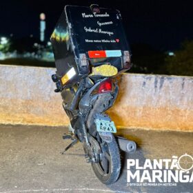 Fotos de Motociclista sobrevive após ser prensado entre dois carros em Maringá