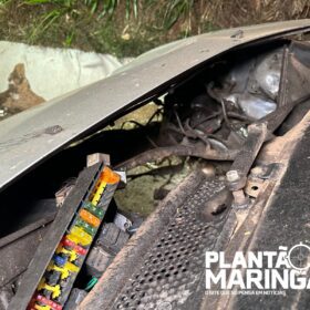 Fotos de Motor é arrancado e arremessado a cerca de 100 metros após acidente, em Maringá 