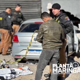 Fotos de No dia dos pais, homem morre após bater carro contra parede de oficina em Maringá