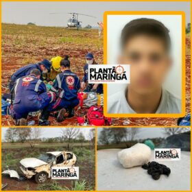 Fotos de Homem com mandado de prisão por tráfico de drogas morre após capotar carro entre Maringá e Floresta  