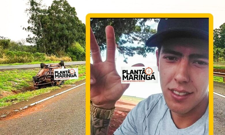 Fotos de Jovem morre após ser ejetado de carro em capotamento na PR-323