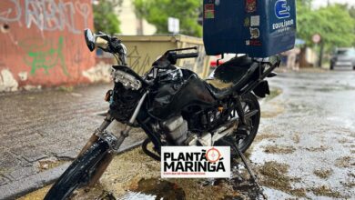 Fotos de Motociclista fica gravemente ferido após colisão em Maringá