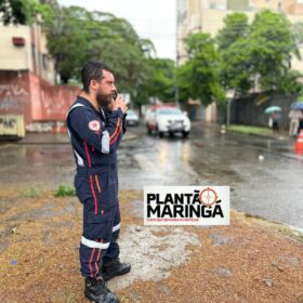 Fotos de Motociclista fica gravemente ferido após colisão em Maringá