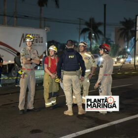 Fotos de Motociclista morre após ser esmagado por carreta na Avenida Colombo, em Maringá