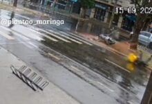 Fotos de Motociclista sofre queda impressionante na Avenida Mandacaru em Maringá mas escapa sem ferimentos graves