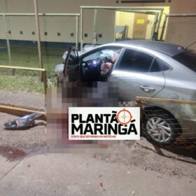 Fotos de Motorista morre após bater carro em mureta de praça do pedágio desativado entre Marialva e Mandaguari