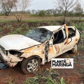 Fotos de Homem com mandado de prisão por tráfico de drogas morre após capotar carro entre Maringá e Floresta  