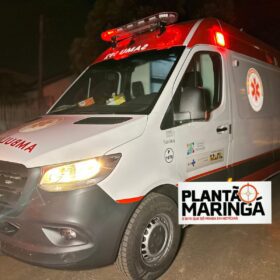 Fotos de Motorista perde controle de caminhão e derruba muro de empresa em Maringá, ele foi socorrido inconsciente