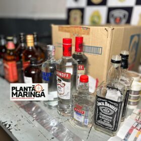 Fotos de Policia Militar fecha fábrica que falsificava Whiskey e vodka em Maringá  