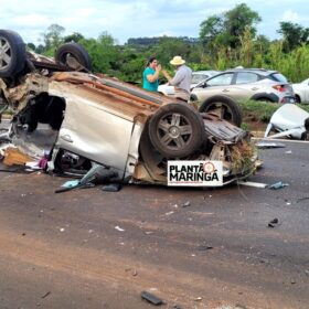 Fotos de Duas pessoas sofrem ferimentos graves após acidente no contorno de Marialva