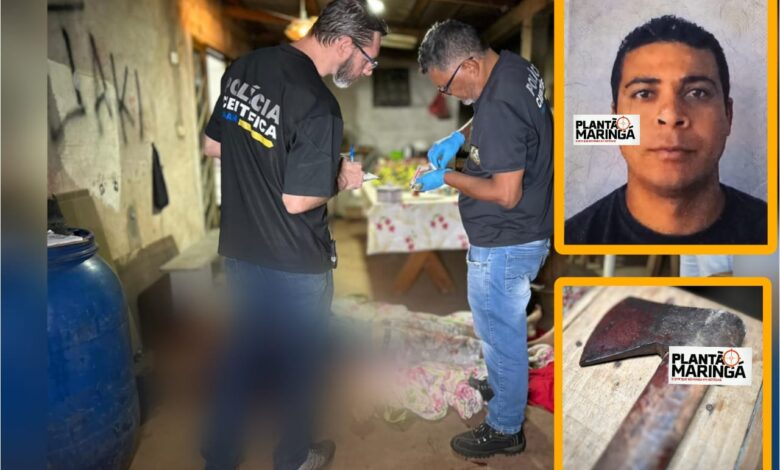 Fotos de Homem é morto a golpes de machado e assassino enrola corpo em cobertores em Sarandi