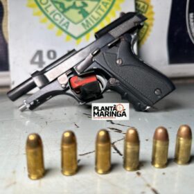 Fotos de Homem é preso após realizar disparos de arma de fogo e ensinar filha menor de idade a atirar em Maringá