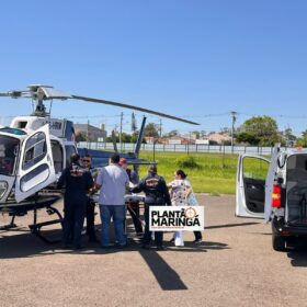 Fotos de Homem fica com ripa cravada no abdômen durante acidente de trabalho  