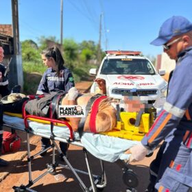 Fotos de Homem fica ferido após sofrer queda de moto em Sarandi