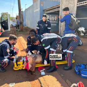 Fotos de Homem fica ferido após sofrer queda de moto em Sarandi