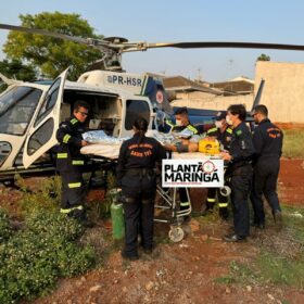 Fotos de Motoboy é socorrido em estado gravíssimo após acidente com caminhão em Marialva  