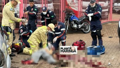 Fotos de Motociclista a caminho do trabalho morre em acidente no Contorno Sul em Maringá 