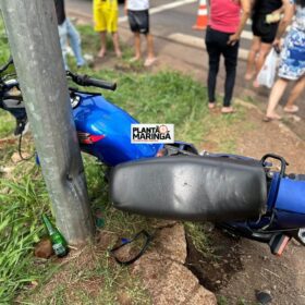 Fotos de Motociclista é intubado e socorrido em estado gravíssimo após acidente no Contorno Sul em Maringá; Veja o flagrante