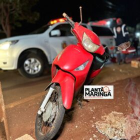 Fotos de Motociclista fica inconsciente após bater contra tubo de concreto em Sarandi