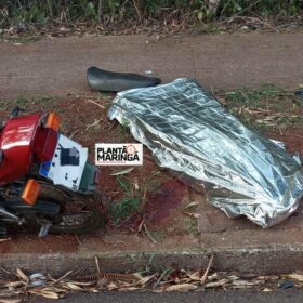 Fotos de Motociclista de 44 anos, morreu após bater em poste de energia em Maringá