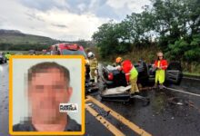 Fotos de Motorista morre após colisão frontal entre caminhão e Saveiro com placa de Maringá