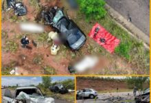 Fotos de Três pessoas morrem no choque entre veículos trecho da BR-487