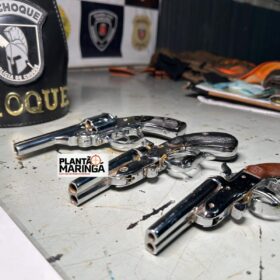 Fotos de Três pessoas são presas e três armas apreendidas na operação policial