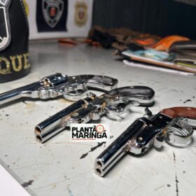 Fotos de Três pessoas são presas e três armas apreendidas na operação policial