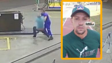 Fotos de Vídeo divulgado por posto de combustível onde ocorreu briga que terminou com morte de homem em Maringá mostra que frentista se defendeu após ser atacado