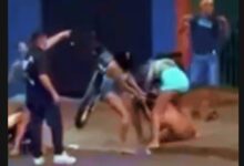 Fotos de Vídeo mostra mulher sendo espancada pelo ex-companheiro e três amigas dele em Maringá; Polícia Civil investiga o caso 