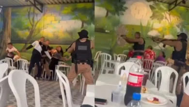 Fotos de Vídeo: suspeito com fuzil invade festa de aniversário de criança no Paraná