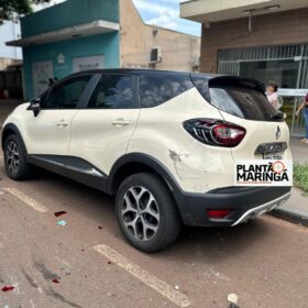 Fotos de Câmera registra carro avançando preferencial e provocando acidente em Maringá