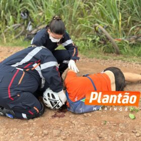 Fotos de Ciclista de 51 anos sofre acidente grave em Maringá