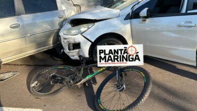 Fotos de Ciclista é atropelado e motorista é levado à delegacia por suspeita de embriaguez em Maringá