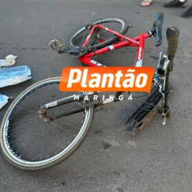 Fotos de Ciclista na contramão bate em carro e sofre ferimentos graves em Sarandi