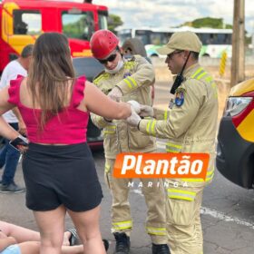 Fotos de Colisão seguida de capotamento deixa quatro feridos em Maringá