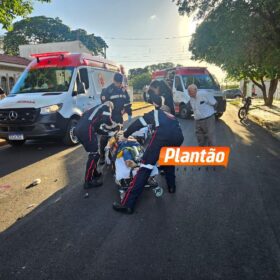 Fotos de Idoso é hospitalizado em estado grave após acidente entre carro e moto elétrica em Maringá