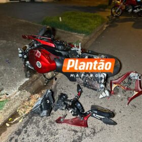 Fotos de Jovem com moto de alta cilindrada sofre ferimentos graves após acidente em Maringá