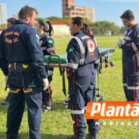 Fotos de Menino de 13 anos é socorrido de helicóptero após ser atropelado em Maringá