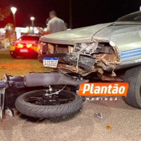 Fotos de Moto é arrastada por carro após acidente em Maringá