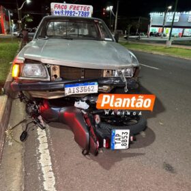 Fotos de Moto é arrastada por carro após acidente em Maringá