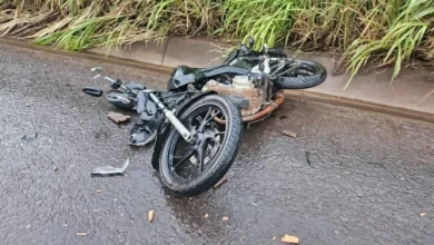 Fotos de Motociclista fica ferido após sofrer acidente no Contorno Sul de Maringá