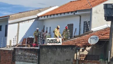 Fotos de Pedreiro cai de telhado de sobrado e sofre ferimentos graves em Maringá