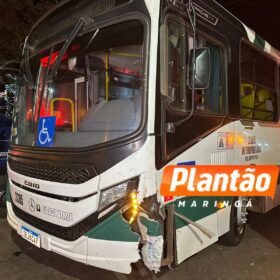 Fotos de Acidente entre ônibus e motocicleta deixa jovem gravemente ferido em Maringá