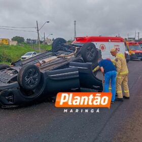 Fotos de Capotamento no Contorno Norte deixa três mulheres feridas em Maringá