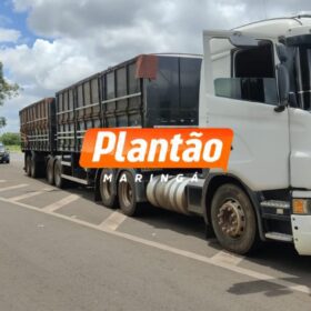 Fotos de PRF de Maringá apreende quase duas tonelada de maconha escondida em carreta na BR-376