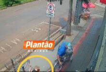 Fotos de Assaltante em bicicleta derruba idosa de 71 anos para roubar bolsa com aposentadoria em Sarandi; VÍDEO