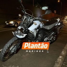 Fotos de Casal fica ferido em acidente de moto na Avenida Colombo, em Maringá