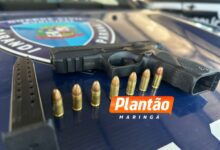 Fotos de Homem é preso com pistola 9mm em Sarandi e confessa usar arma para cometer assaltos